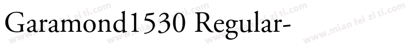 Garamond1530 Regular字体转换